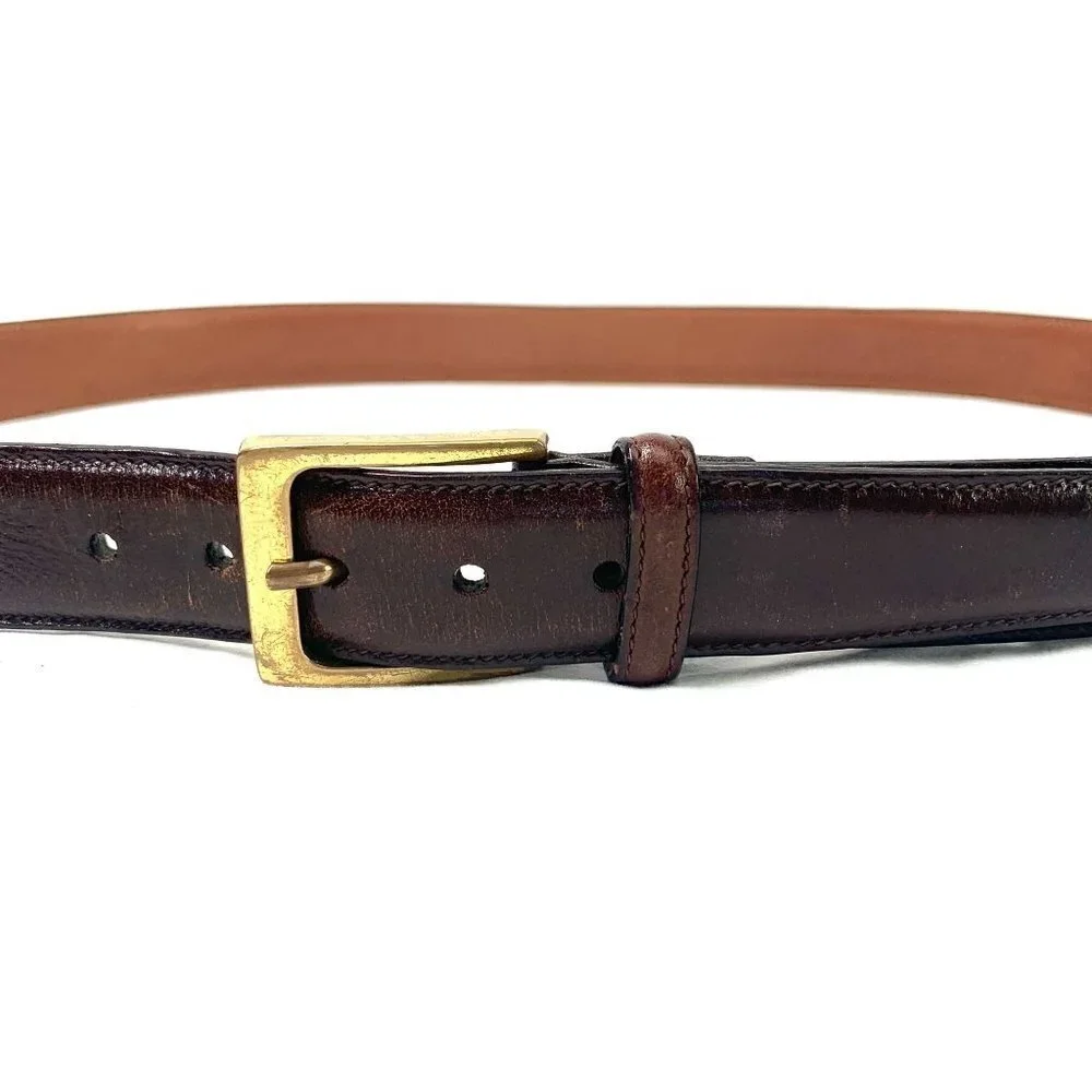 Trafalgar Classic Men's Cortina Leather Dress Belt - Brown, Size 38